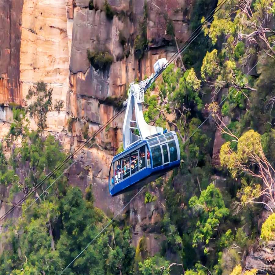 Blue Mountains Adventure: Wild Boar Rock & Cable Car - Scenic World’s 3-stage cable car: track, glass, and rainforest