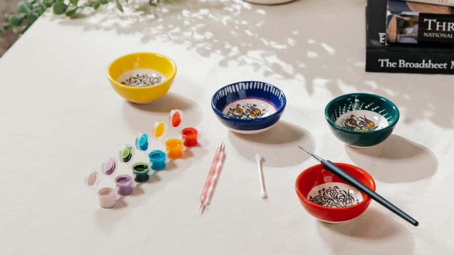Sydney: Ceramic Plates & Bowls Paint and Sip Classes - What You Create: Glazed Bowls and Ceramic Plates to Take Home