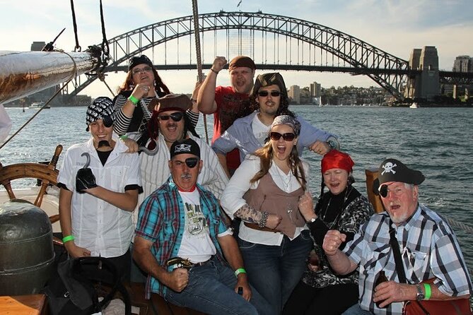 Sydney Harbour Tall Ship Pirate Cruise Experience - Sails, steering, and the optional mast climb