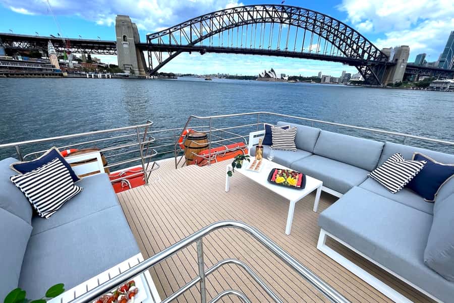 Sydney: Intimate Vivid Harbour Cruise with Canapes - Getting aboard Heaven: what the boat feels like in motion