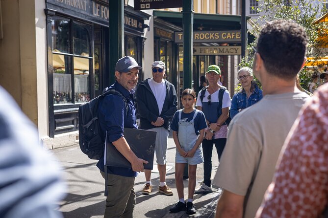 Sydney Origin Story Walk in The Rocks - Playfair Street to Dawes Point Park: colonial lanes to the first gun battery