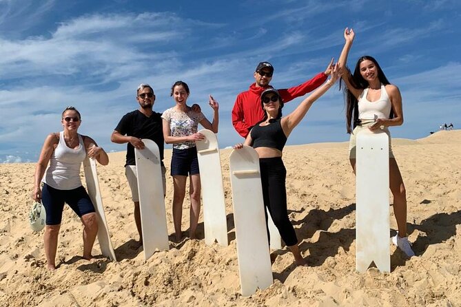 Sydney: Port Stephens Sandboarding, Dunes & Dolphin Cruise option - Nelson Bay Lunch Break: Use Your Free Time Like a Local
