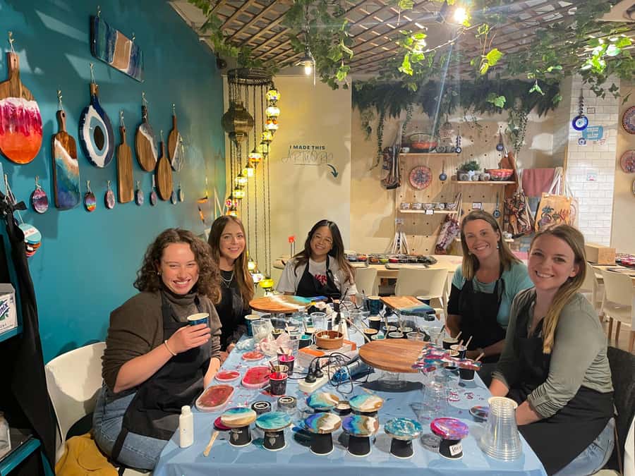 Sydney: Resin Art Classes - Cheeseboards & Coasters - Designing Your Own Masterpiece With Pigments and Embellishments