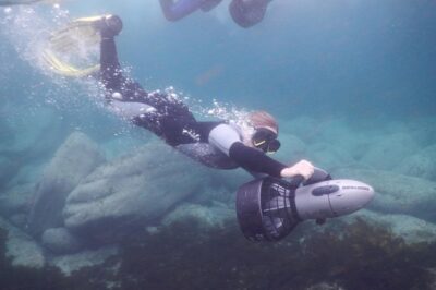 sydney underwater scooter tours - Gear day: wetsuit, snorkeling kit, and the scooter itself