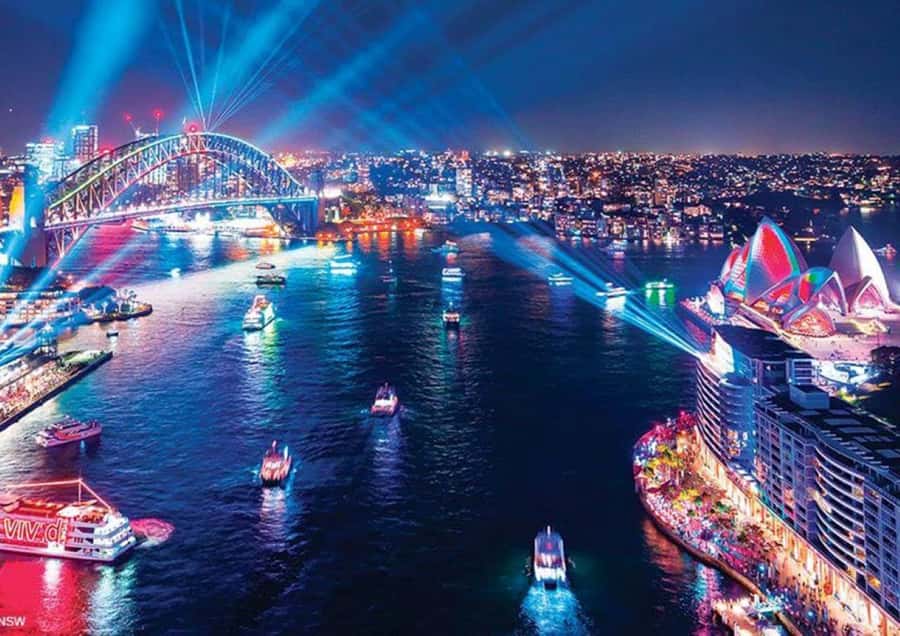 Sydney: "Vivid Sydney" Festival of Light Sightseeing Cruise - Deck comfort: warm inside, photo-ready outside