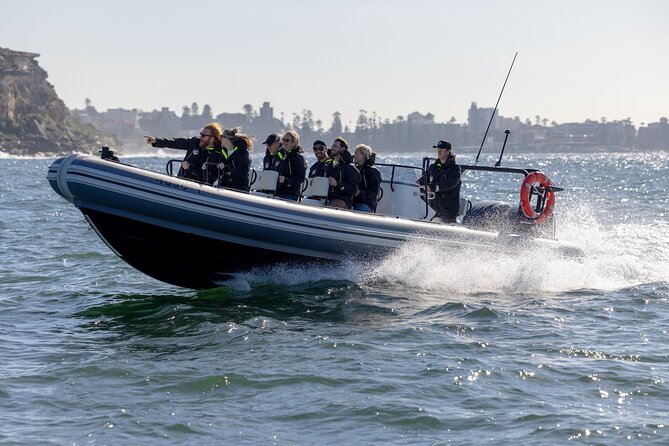 Sydney Whale Watching on Small RIB - Passing Sydney Heads: the quick thrill into open water